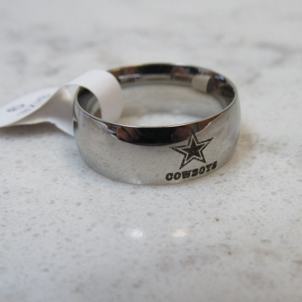 NFL Dallas Cowboys Women's Steel Ring Size 9